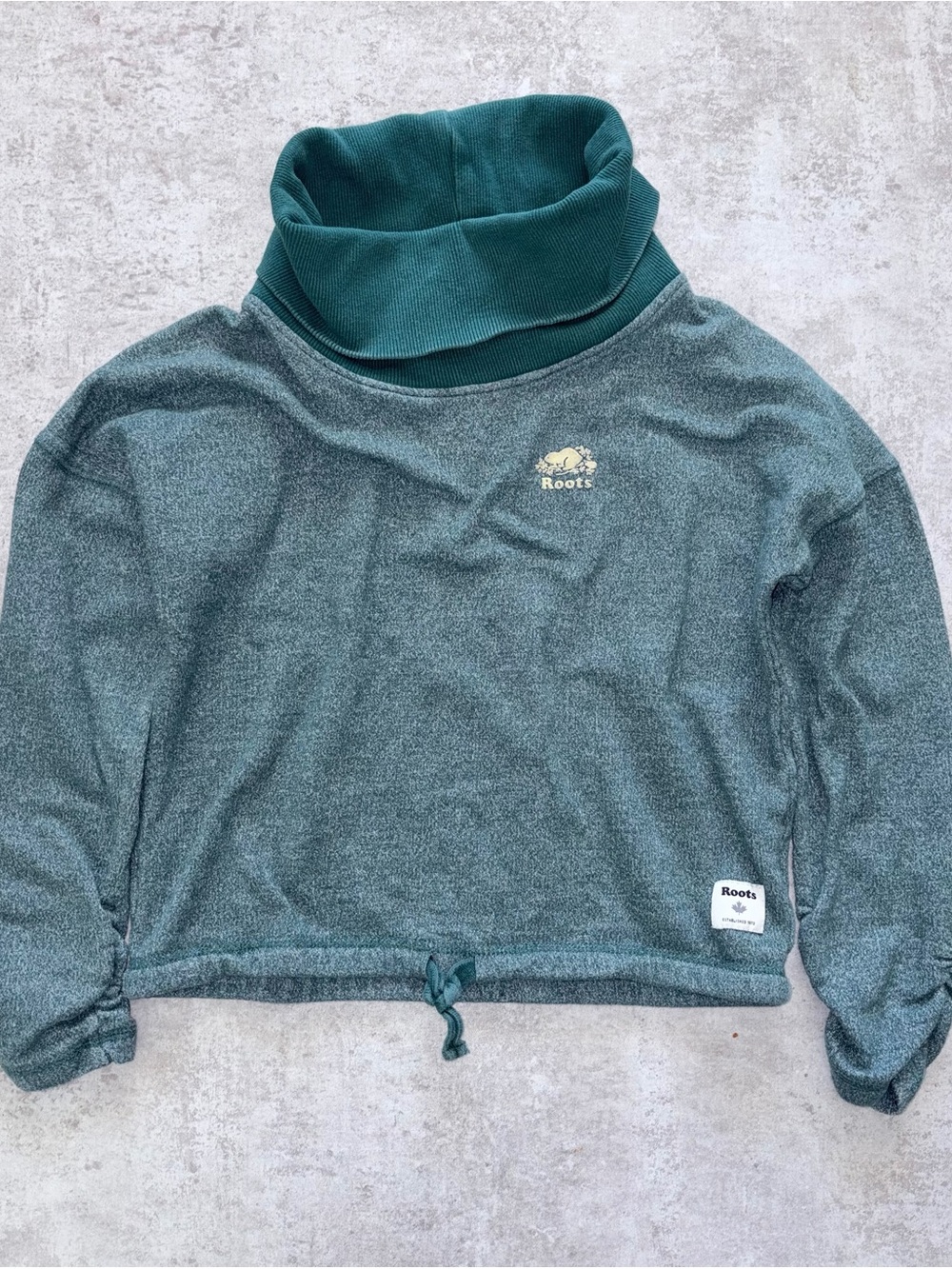 Roots  kids Dark Teal Turtleneck Sweatshirt